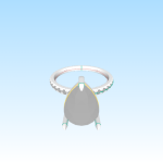 ImageToStl.com_Pear ring 2.5ct with side stone 1.50mm EU 54 (1)
