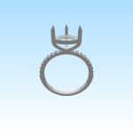 ImageToStl.com_Pear ring 2.5ct with side stone 1.50mm EU 54