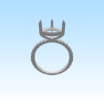ImageToStl.com_Ring Pear 3ct with side stone 1.5mm EU 54 (1)