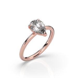 טבעת אירוסין טיפה סוליטר קלאסית 1.5 קראט